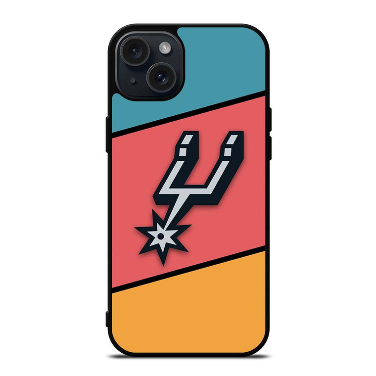 SAN ANTONIO SPURS COLORFUL LOGO iPhone 15 Plus Case