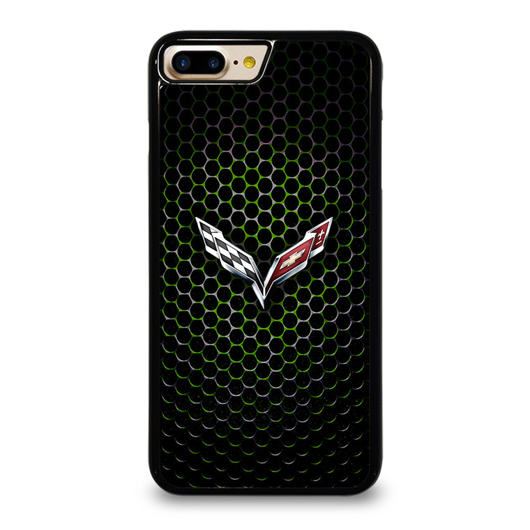 CORVETTE LOGO GREEN METAL iPhone 7 Plus Case CORVETTE LOGO GREEN METAL iPhone 7 Plus Case
