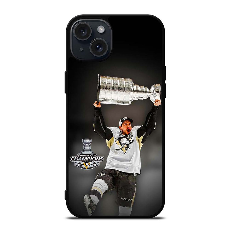 SIDNEY CROSBY PITTSBURGH PENGUINS CHAMPIONS iPhone 15 Plus Case