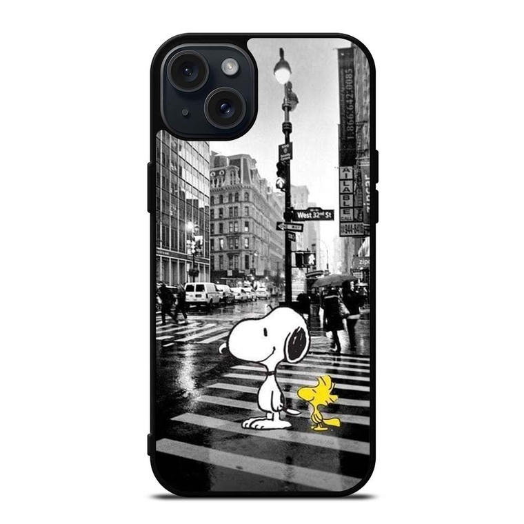 SNOOPY STREET RAIN iPhone 15 Plus Case SNOOPY STREET RAIN iPhone 15 Plus Case