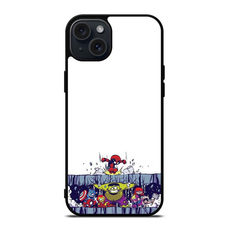 SPIDERMAN VS ALL MARVEL HEROES KAWAII iPhone 15 Plus Case