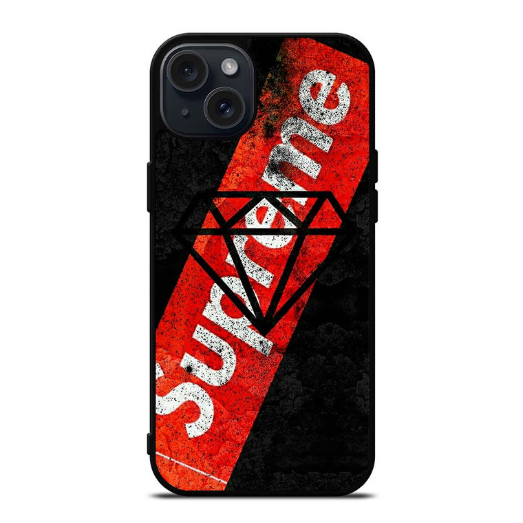 SUPREME DIAMOND SUPPLY CO BLACK iPhone 15 Plus Case
