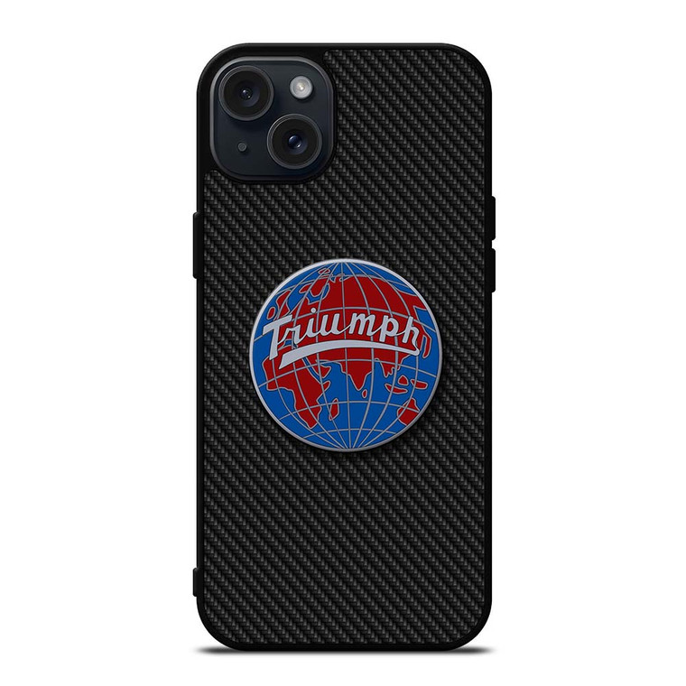 TRIUMPH WORLDWIDE LOGO CARBON iPhone 15 Plus Case