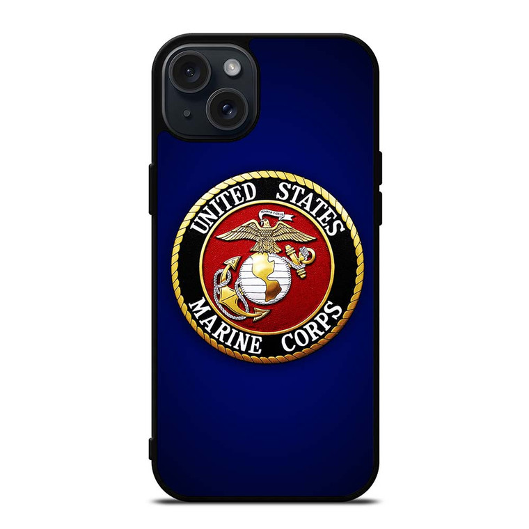 UNITED STATES MARINE CORPS BADGE iPhone 15 Plus Case