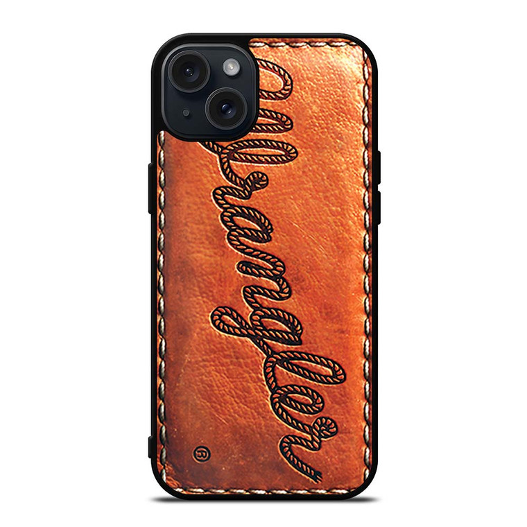 WRANGLER JEANS LOGO LEATHER iPhone 15 Plus Case