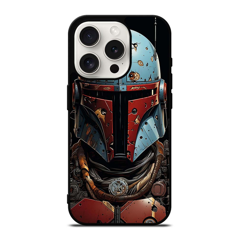 MANDALORIAN HELMET RUSTY iPhone 15 Pro Case