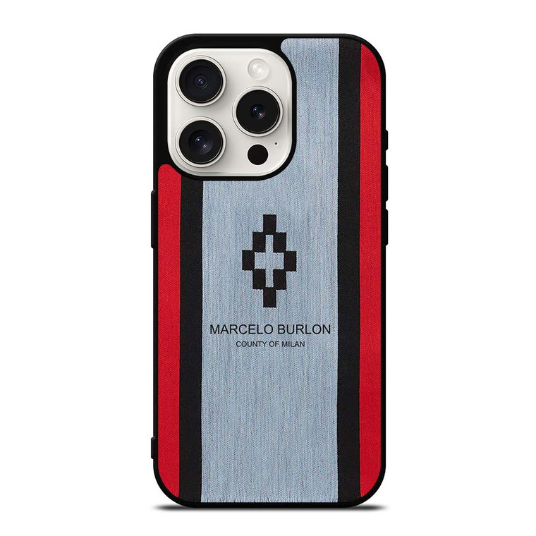 MARCELO BURLON STRIPE LOGO iPhone 15 Pro Case
