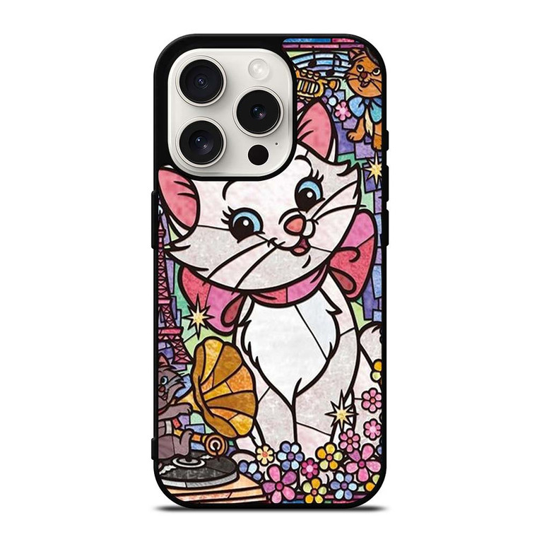 MARIE THE ARISTOCATS CAT STENED GLASS iPhone 15 Pro Case