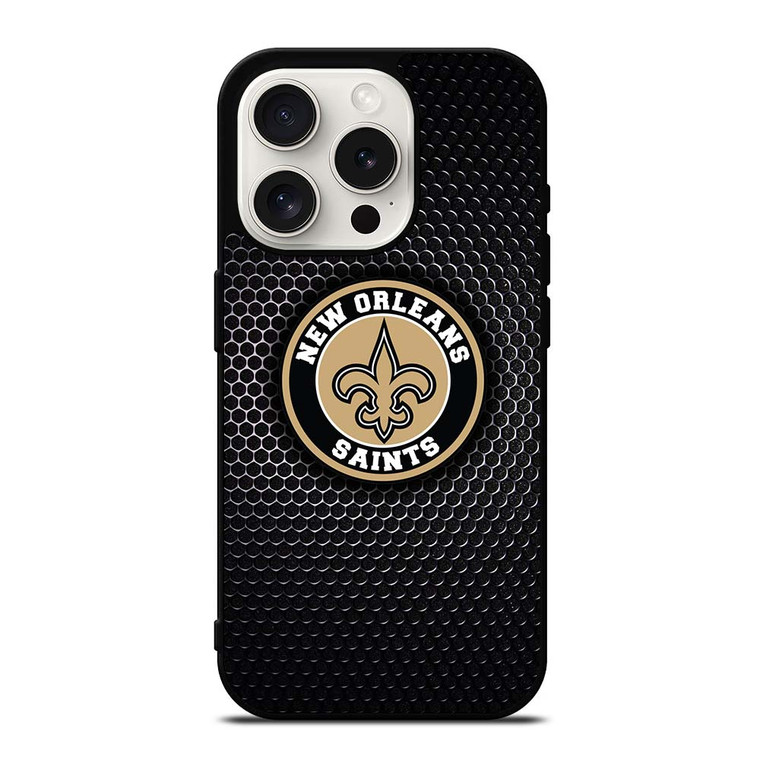 NEW ORLEANS SAINTS METAL BADGE iPhone 15 Pro Case NEW ORLEANS SAINTS METAL BADGE iPhone 15 Pro Case