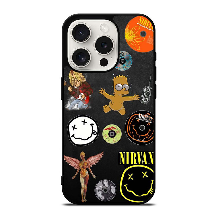 NIRVANA BAND COLLAGE iPhone 15 Pro Case NIRVANA BAND COLLAGE iPhone 15 Pro Case