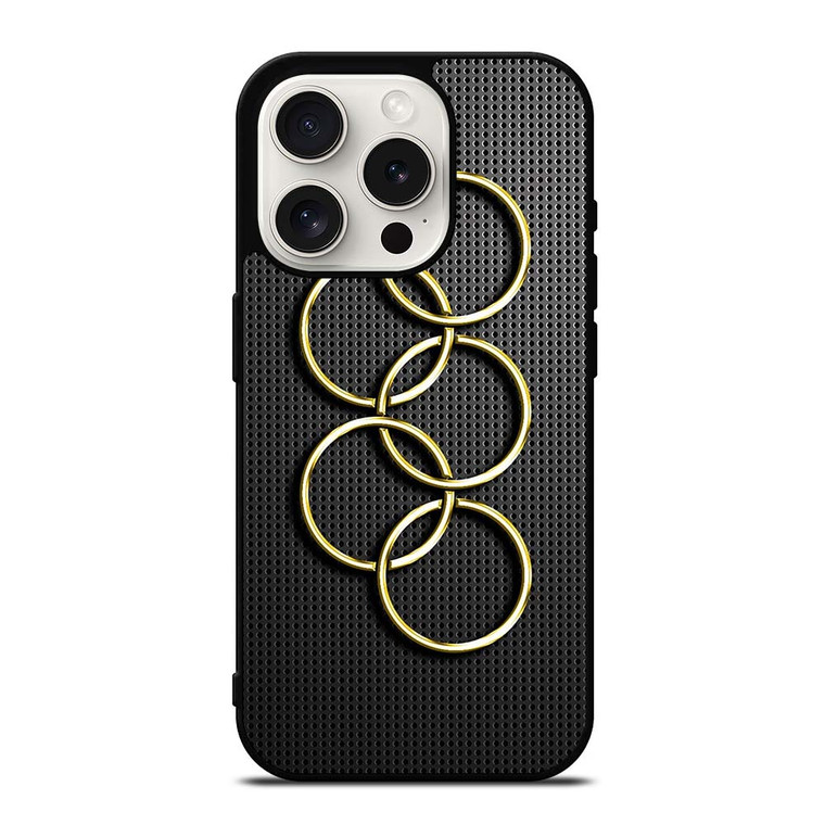 OLYMPIC RINGS GOLD CARBON iPhone 15 Pro Case