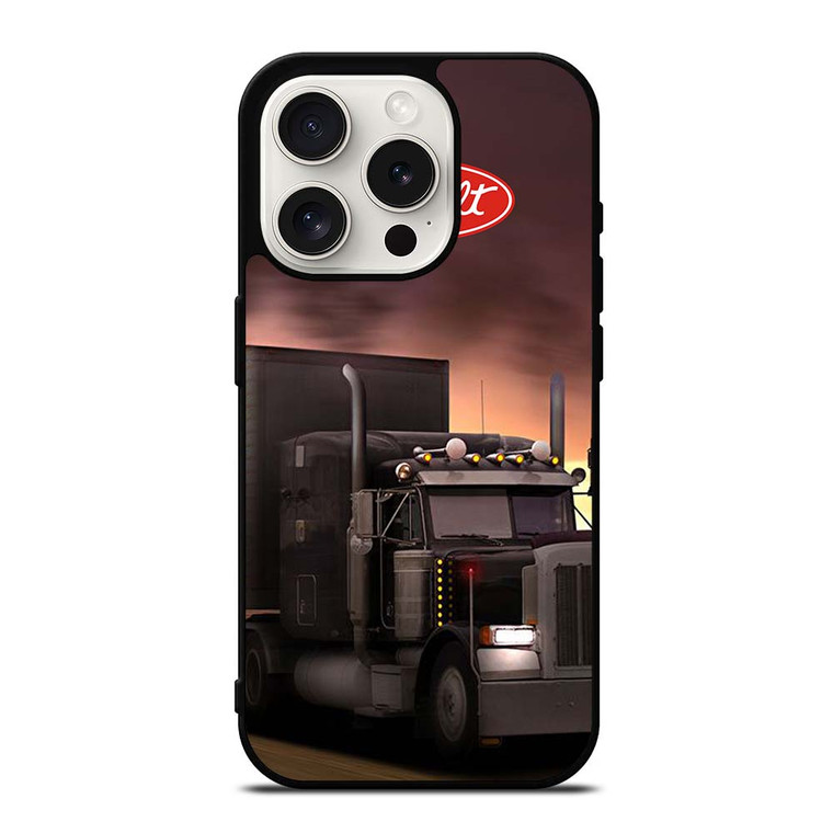 PETERBILT BLACK TRUCK iPhone 15 Pro Case PETERBILT BLACK TRUCK iPhone 15 Pro Case