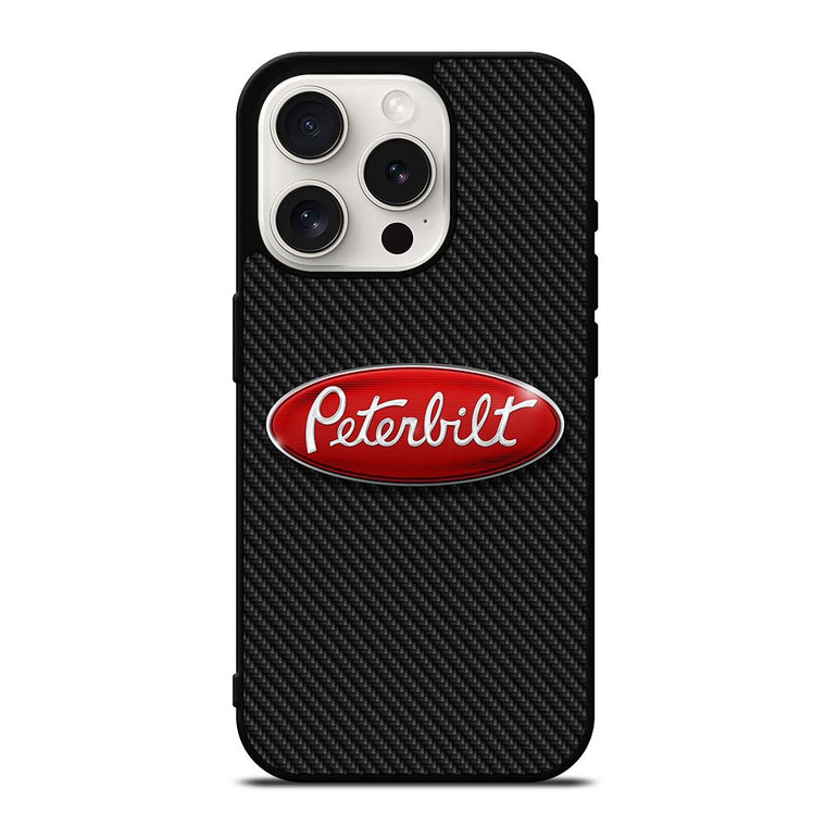 PETERBILT TRUCK LOGO CARBON iPhone 15 Pro Case PETERBILT TRUCK LOGO CARBON iPhone 15 Pro Case
