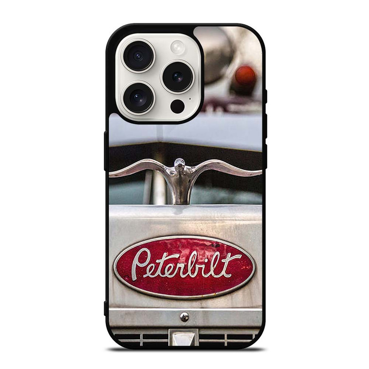 PETERBILT TRUCK METAL EMBLEM iPhone 15 Pro Case PETERBILT TRUCK METAL EMBLEM iPhone 15 Pro Case