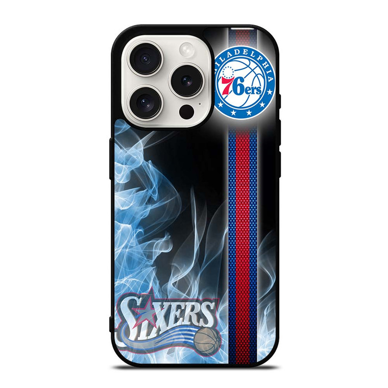 PHILADELPHIA 76ERS NBA FIRE iPhone 15 Pro Case PHILADELPHIA 76ERS NBA FIRE iPhone 15 Pro Case