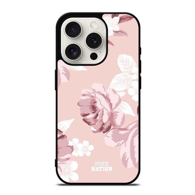 PINK VICTORIA'S SECRET FLOWER iPhone 15 Pro Case PINK VICTORIA'S SECRET FLOWER iPhone 15 Pro Case