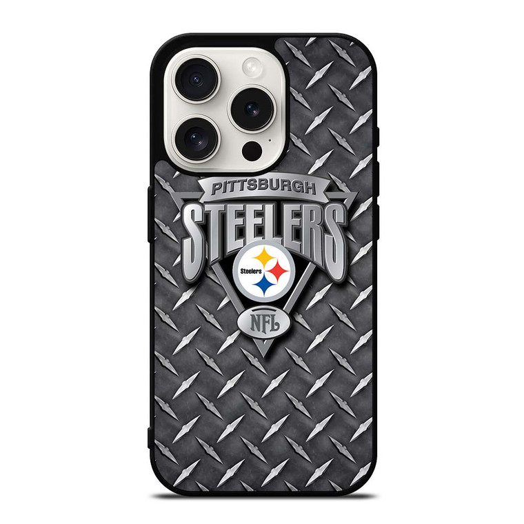 PITTSBURGH STEELERS METAL LOGO iPhone 15 Pro Case PITTSBURGH STEELERS METAL LOGO iPhone 15 Pro Case
