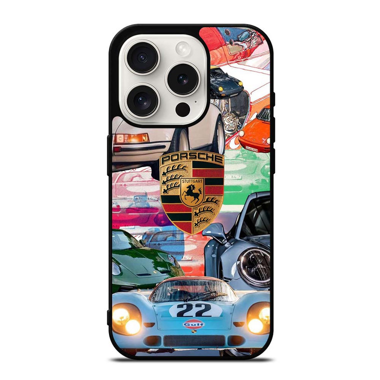 PORSCHE COLLAGE POSTER iPhone 15 Pro Case PORSCHE COLLAGE POSTER iPhone 15 Pro Case