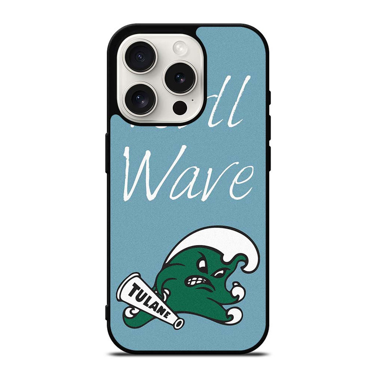 ROLL WAVE TULANE UNIVERSITY iPhone 15 Pro Case