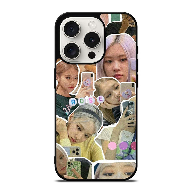 ROSE BLACKPINK AESTHETIC COLLAGE iPhone 15 Pro Case