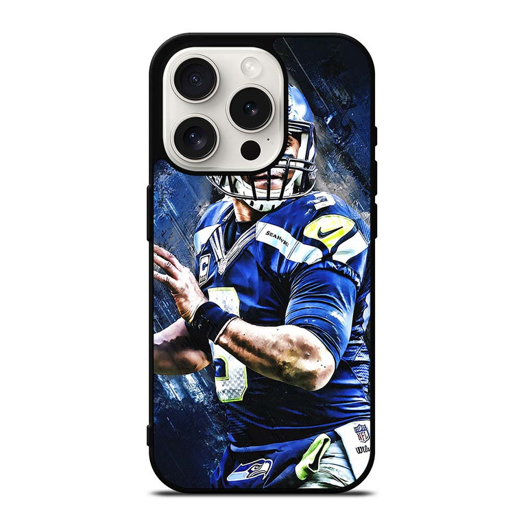 RUSSELL WILSON SEATTLE SEAHAWKS FOOTBALL iPhone 15 Pro Case