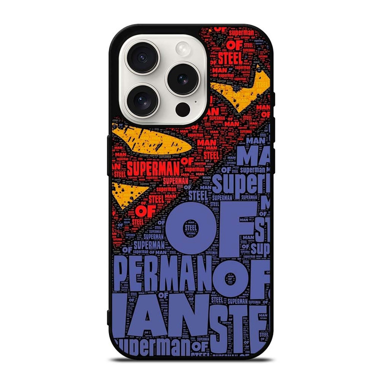 SUPERMAN LOGO ART WALL iPhone 15 Pro Case