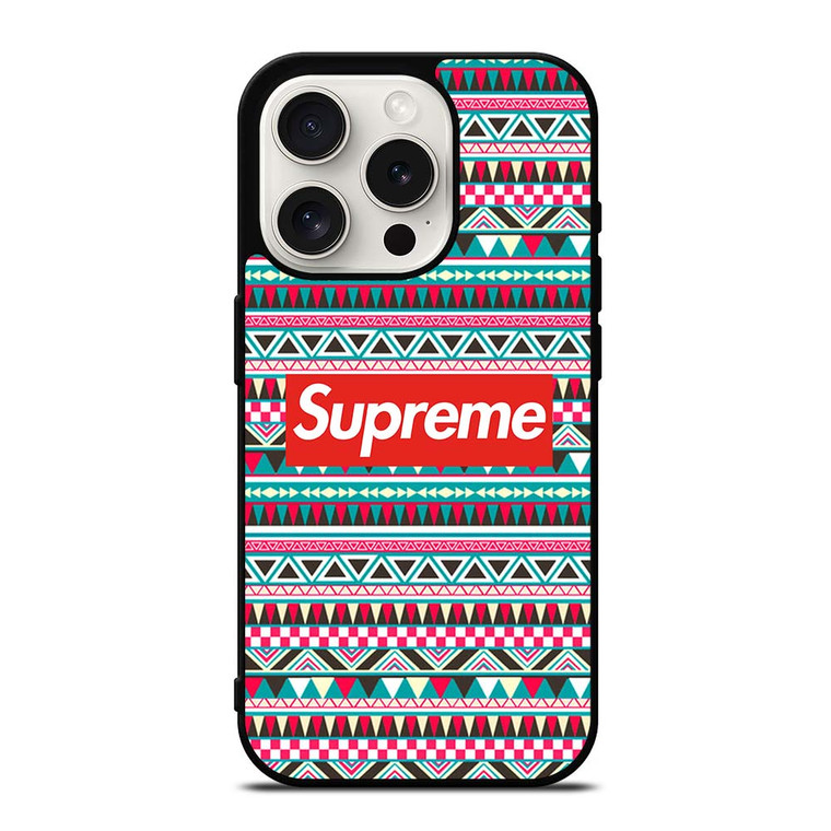 SUPREME AZTEC PATTERN iPhone 15 Pro Case SUPREME AZTEC PATTERN iPhone 15 Pro Case