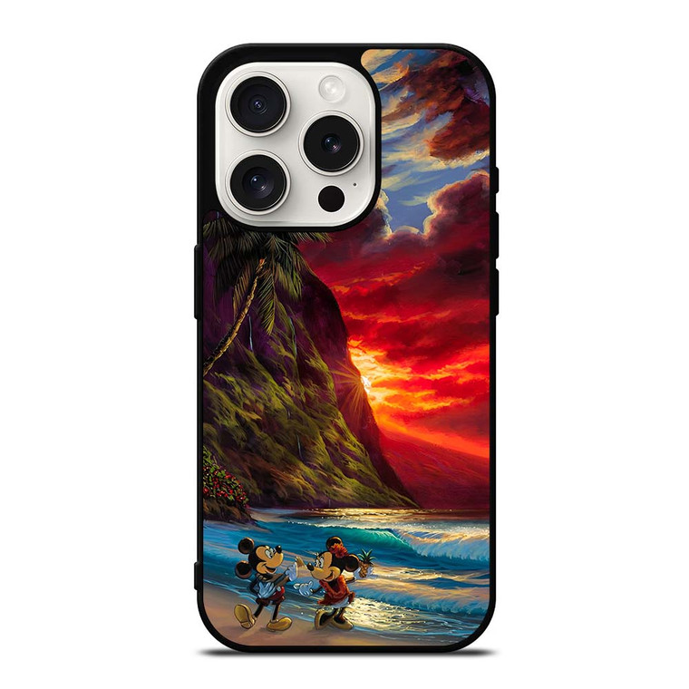 TROPICAL BEAUTIFUL MICKEY MINNIE iPhone 15 Pro Case