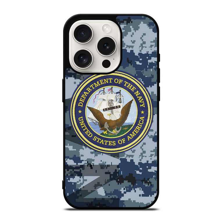 US NAVY CAMO LOGO iPhone 15 Pro Case