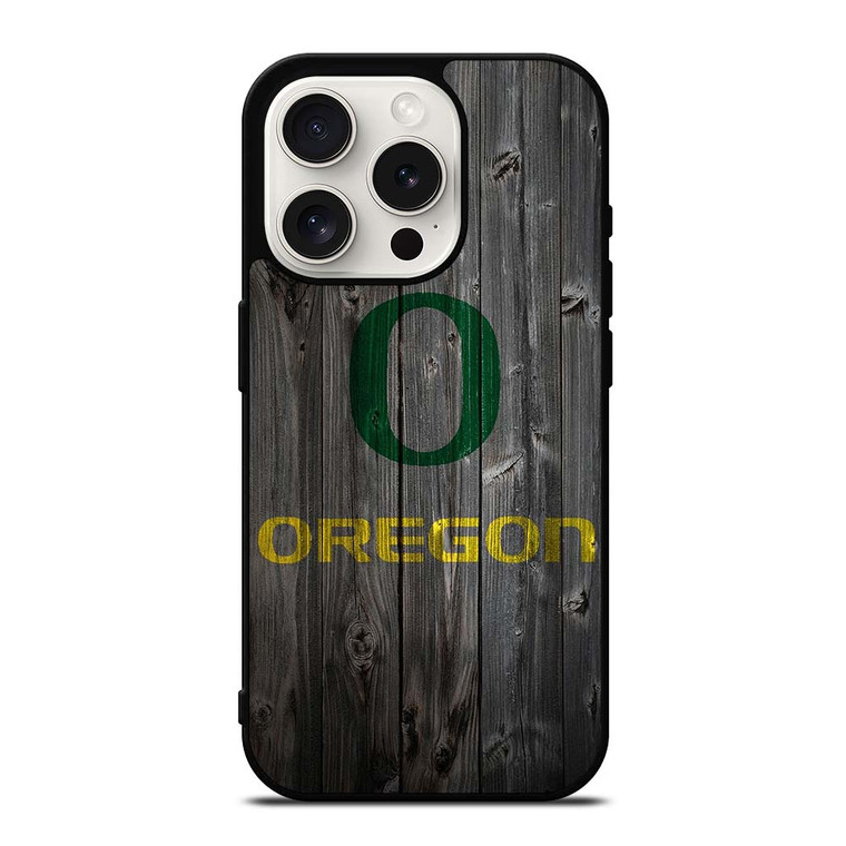 WOODEN LOGO OREGON DUCKS iPhone 15 Pro Case