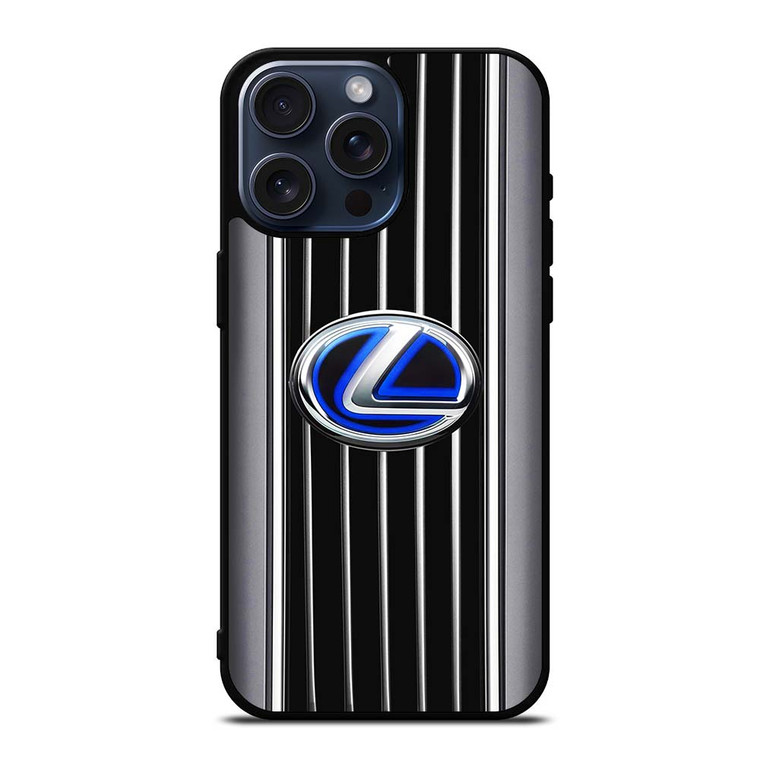 LEXUS METAL STRIPE LOGO iPhone 15 Pro Max Case