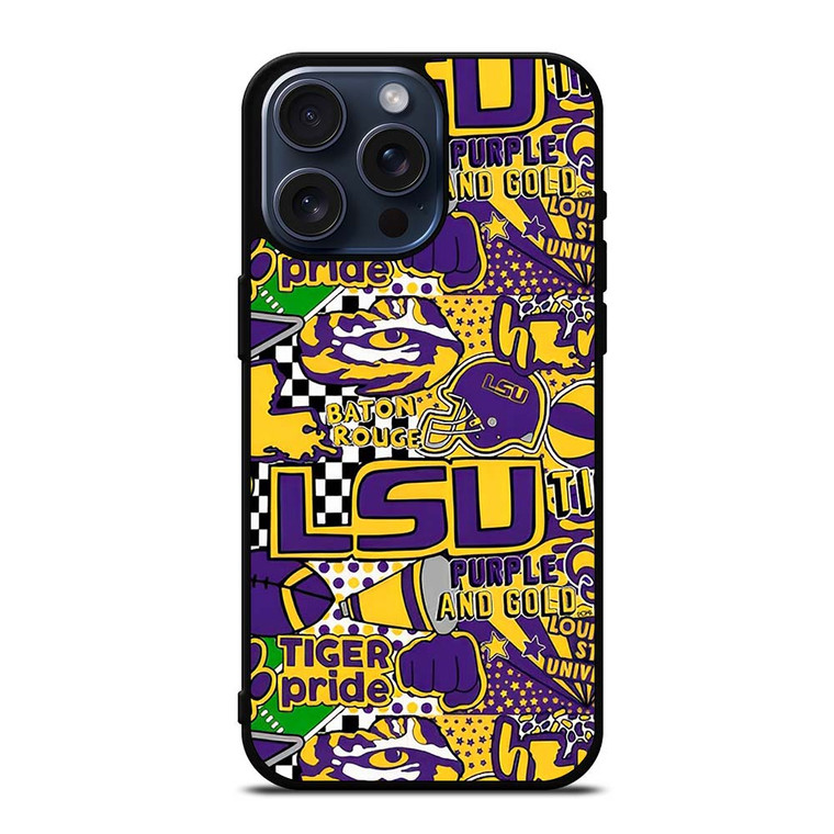 LSU Tigers UNIVERSUTY COLLAGE iPhone 15 Pro Max Case
