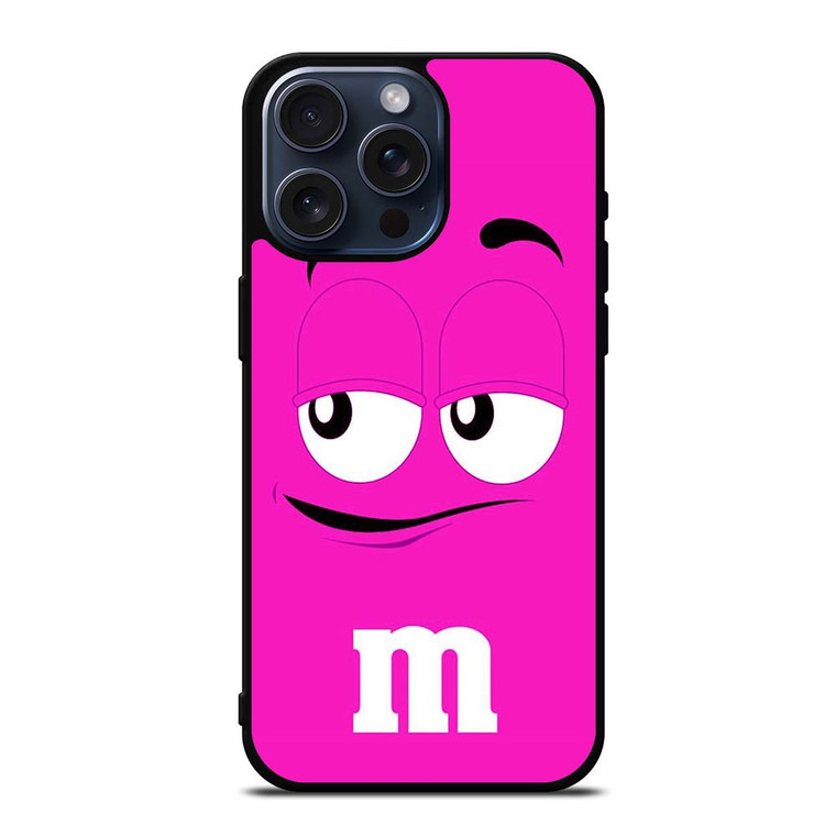 M&M PINK iPhone 15 Pro Max Case