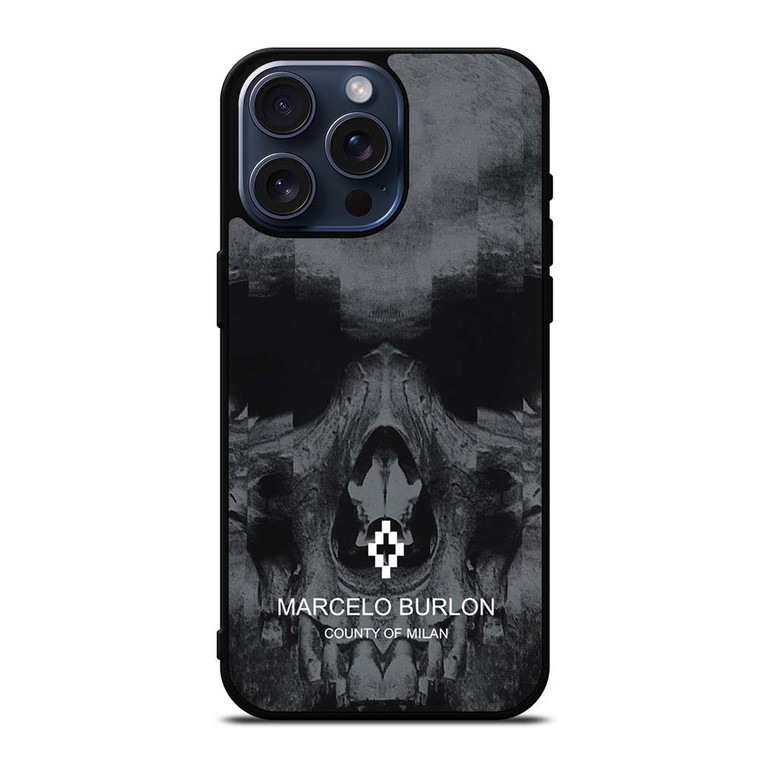 MARCELO BURLON SKULL LOGO iPhone 15 Pro Max Case
