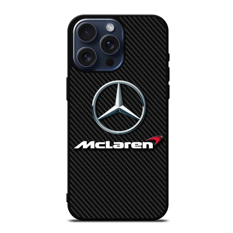 MERCEDES MCLAREN CARBON LOGO iPhone 15 Pro Max Case