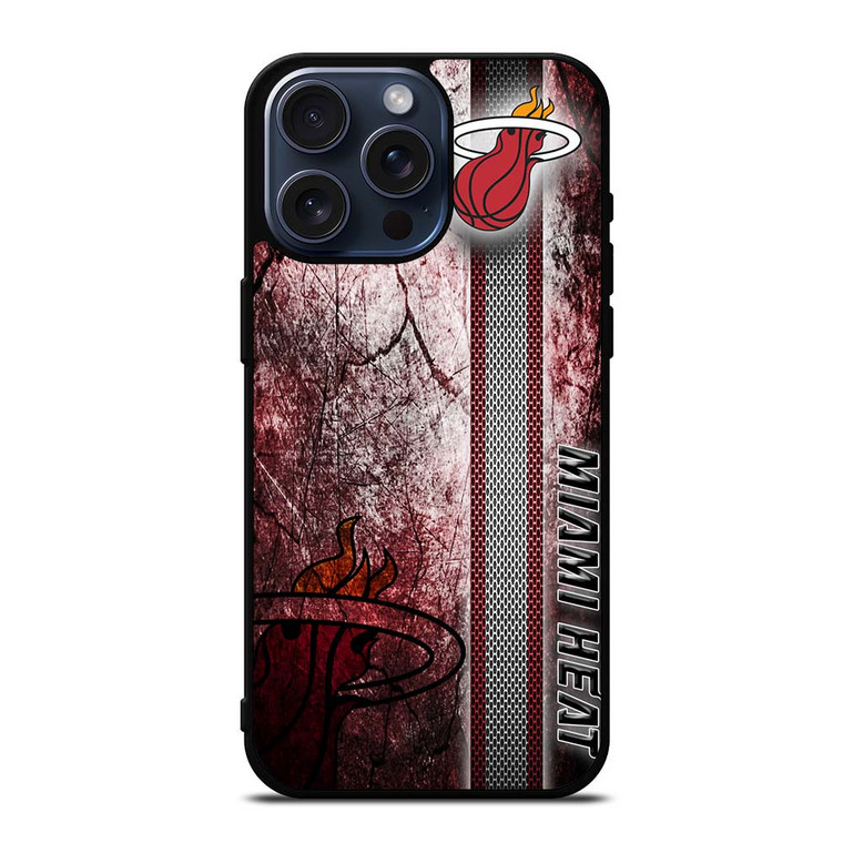 MIAMI HEAT GRUNGE LOGO iPhone 15 Pro Max Case