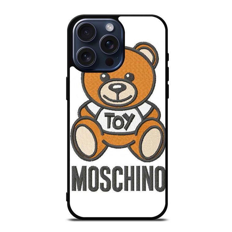 MOSCHINO TOY EMBROIDERED iPhone 15 Pro Max Case MOSCHINO TOY EMBROIDERED iPhone 15 Pro Max Case
