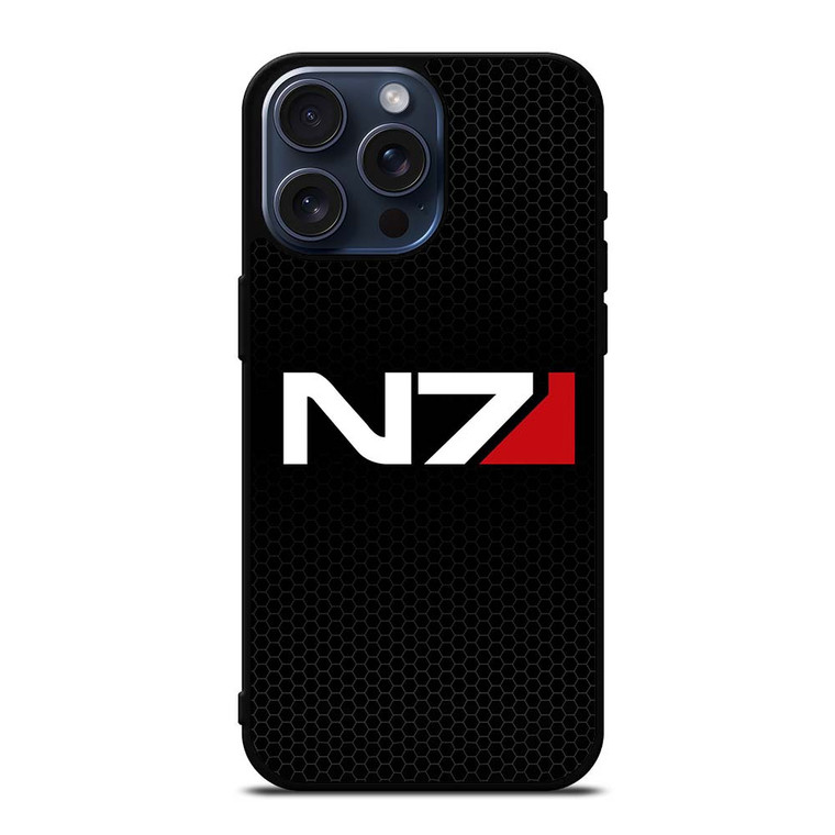 N7 MASS EFFECT METAL LOGO iPhone 15 Pro Max Case