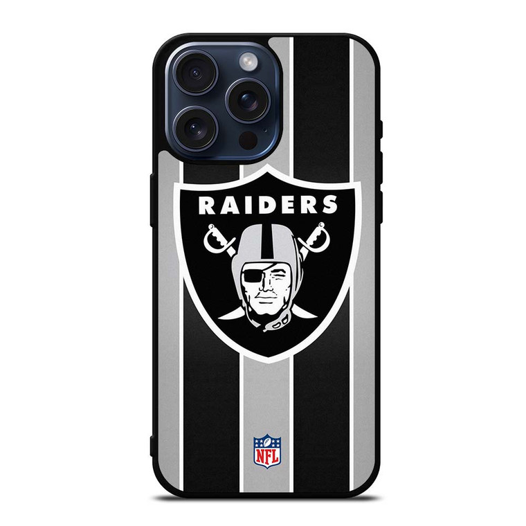 OAKLAND RAIDERS STRIPE LOGO iPhone 15 Pro Max Case OAKLAND RAIDERS STRIPE LOGO iPhone 15 Pro Max Case