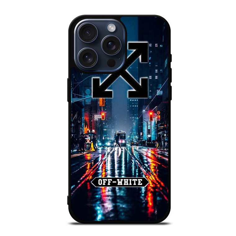 OFF WHITE NIGHT CITY iPhone 15 Pro Max Case OFF WHITE NIGHT CITY iPhone 15 Pro Max Case
