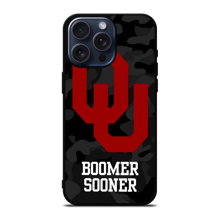 OKLAHOMA SOONERS CAMO LOGO iPhone 15 Pro Max Case