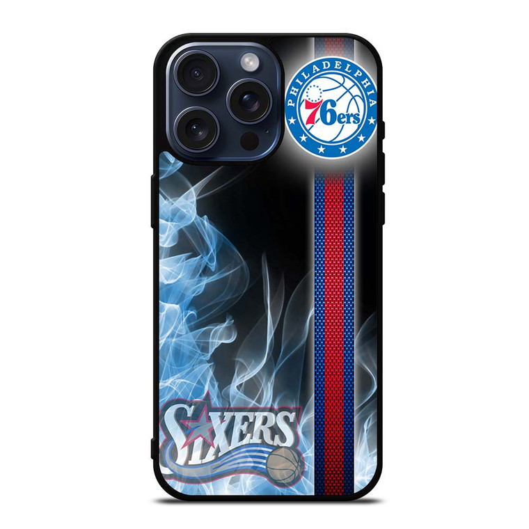 PHILADELPHIA 76ERS NBA FIRE iPhone 15 Pro Max Case