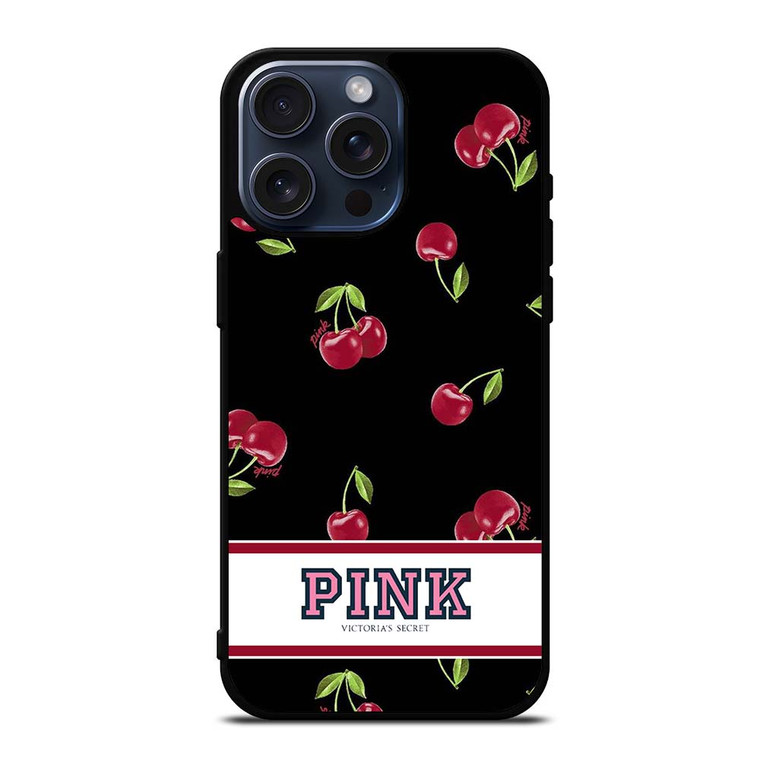 PINK VICTORIA'S SECRET CHERRY iPhone 15 Pro Max Case PINK VICTORIA'S SECRET CHERRY iPhone 15 Pro Max Case