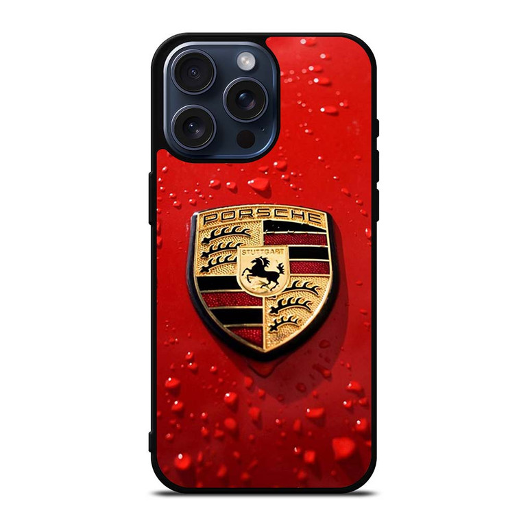 PORSCHE RED EMBLEM iPhone 15 Pro Max Case