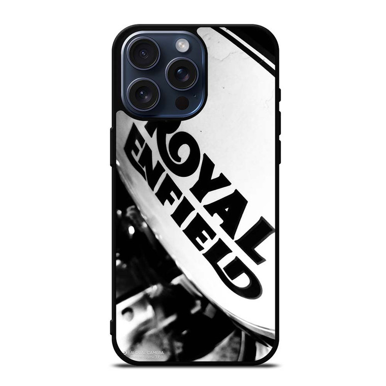 ROYAL ENFIELD LOGO BLACK WHITE iPhone 15 Pro Max Case ROYAL ENFIELD LOGO BLACK WHITE iPhone 15 Pro Max Case