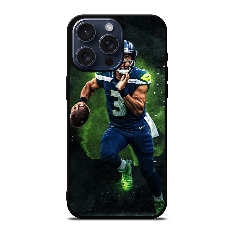 SEATTLE SEAHAWKS RUSSELL WILSON NFL iPhone 15 Pro Max Case