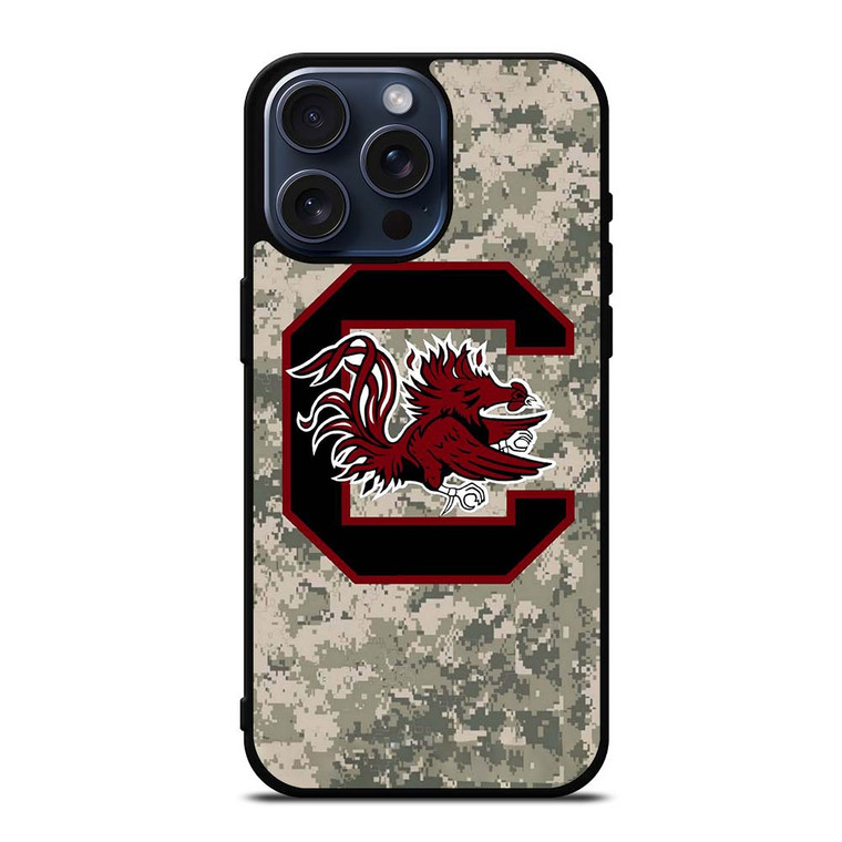 SOUTH CAROLINA GAMECOCKS CAMO LOGO iPhone 15 Pro Max Case