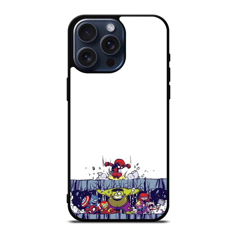 SPIDERMAN VS ALL MARVEL HEROES KAWAII iPhone 15 Pro Max Case