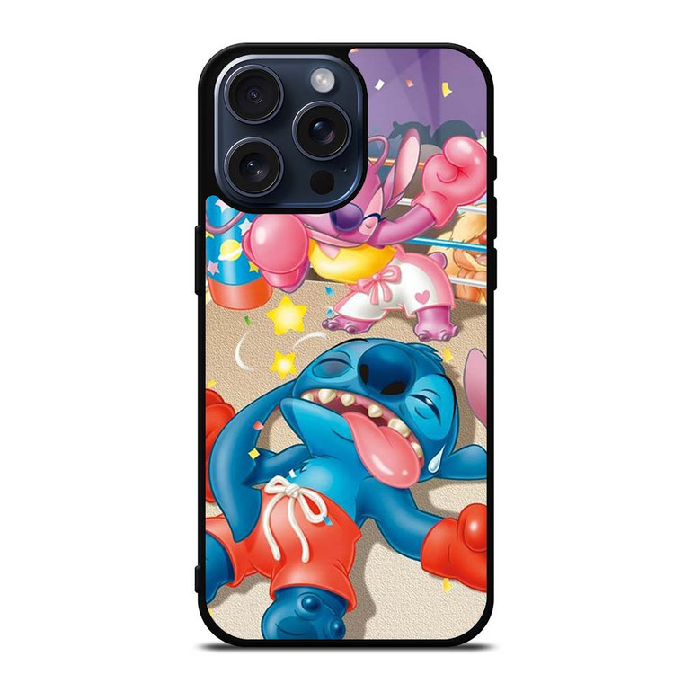 STITCH AND GIRLFRIEND BOXING iPhone 15 Pro Max Case