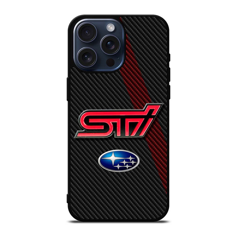 SUBARU STI CARBON LOGO iPhone 15 Pro Max Case SUBARU STI CARBON LOGO iPhone 15 Pro Max Case
